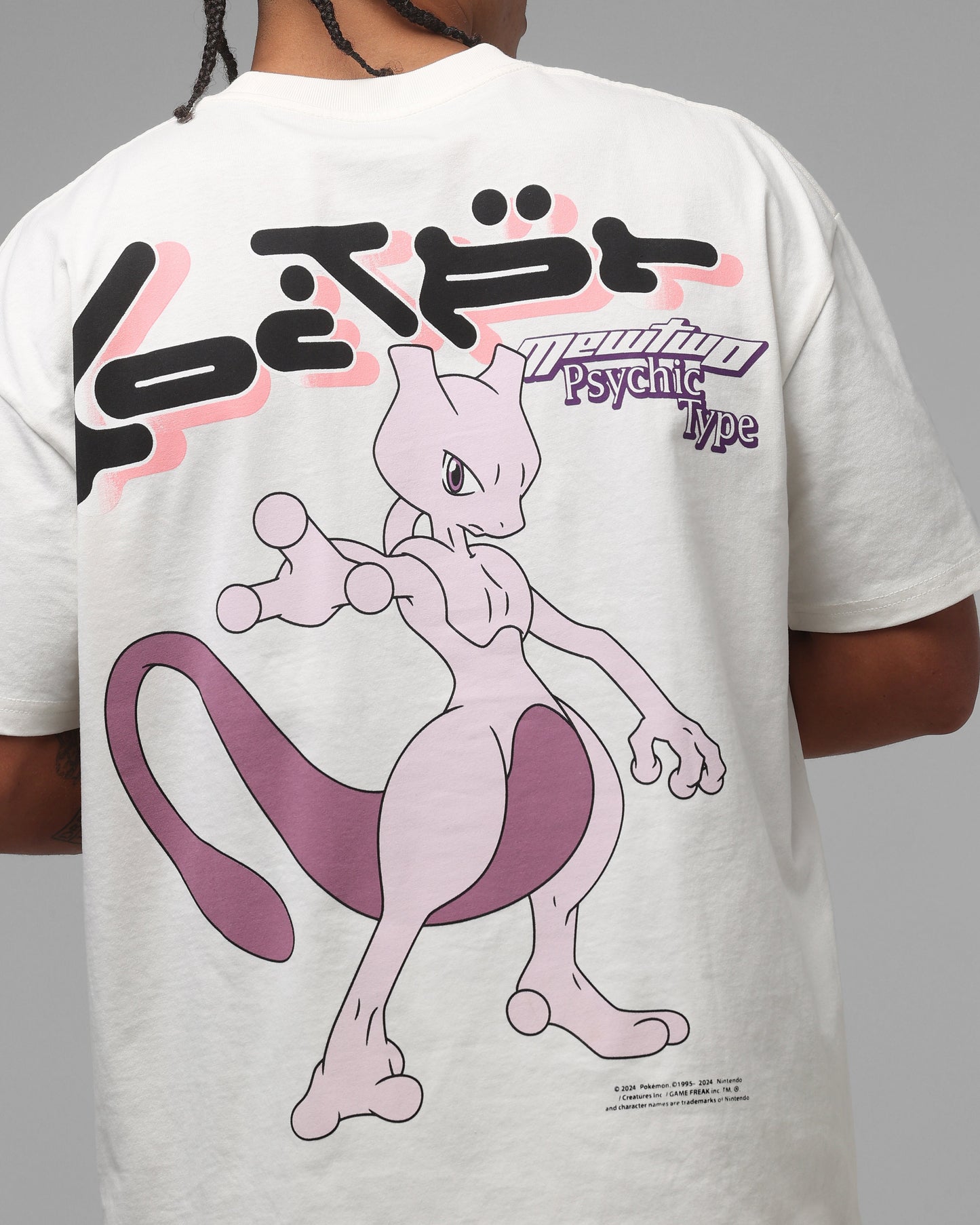 Pokémon By Loiter Mewtwo Heavyweight T-Shirt Off White