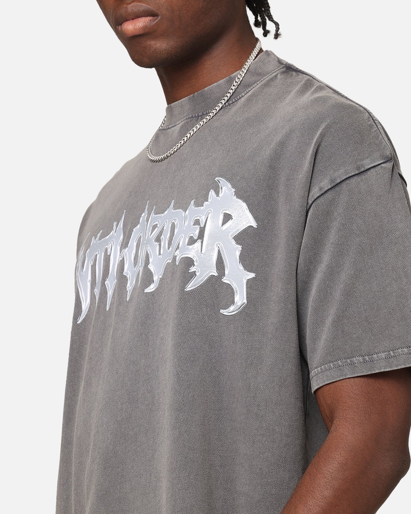 The Anti Order New Dawn Mock Neck T-Shirt Washed Charcoal