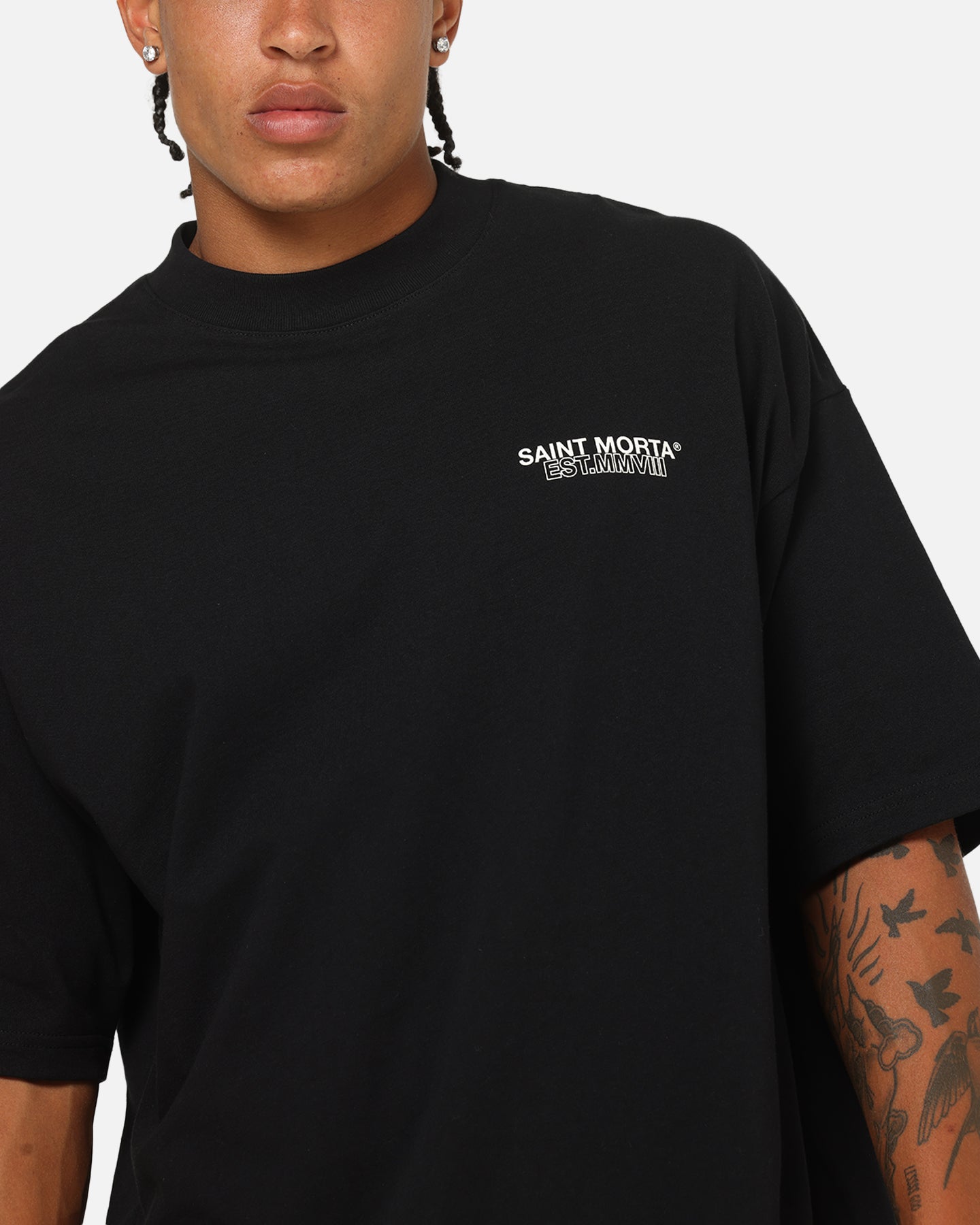 Saint Morta Global Boxy T-Shirt Black