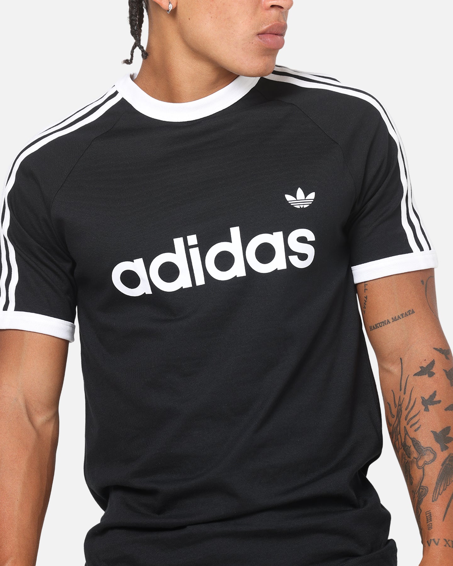 Adidas 3-Stripes Ringer T-Shirt Black