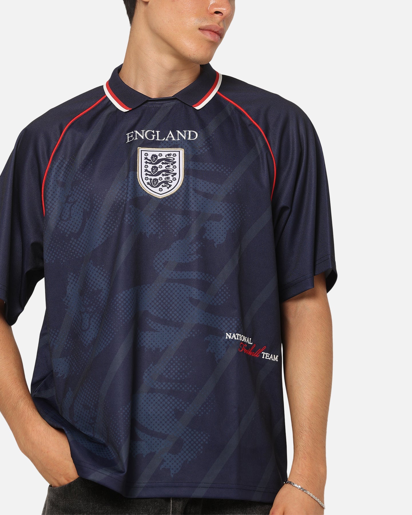 Majestic Athletic England Mesh Jersey Navy