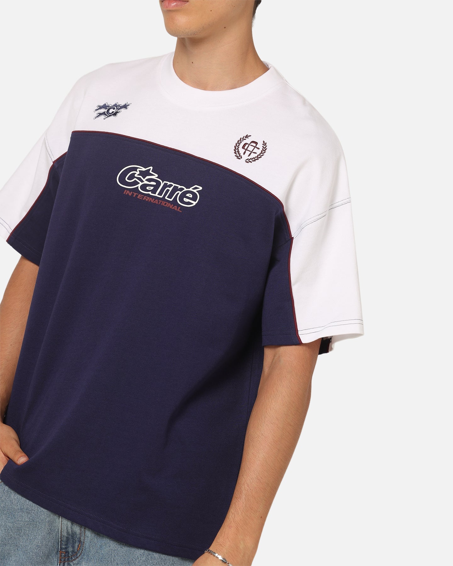 Carre Overdrive T-Shirt Navy/White