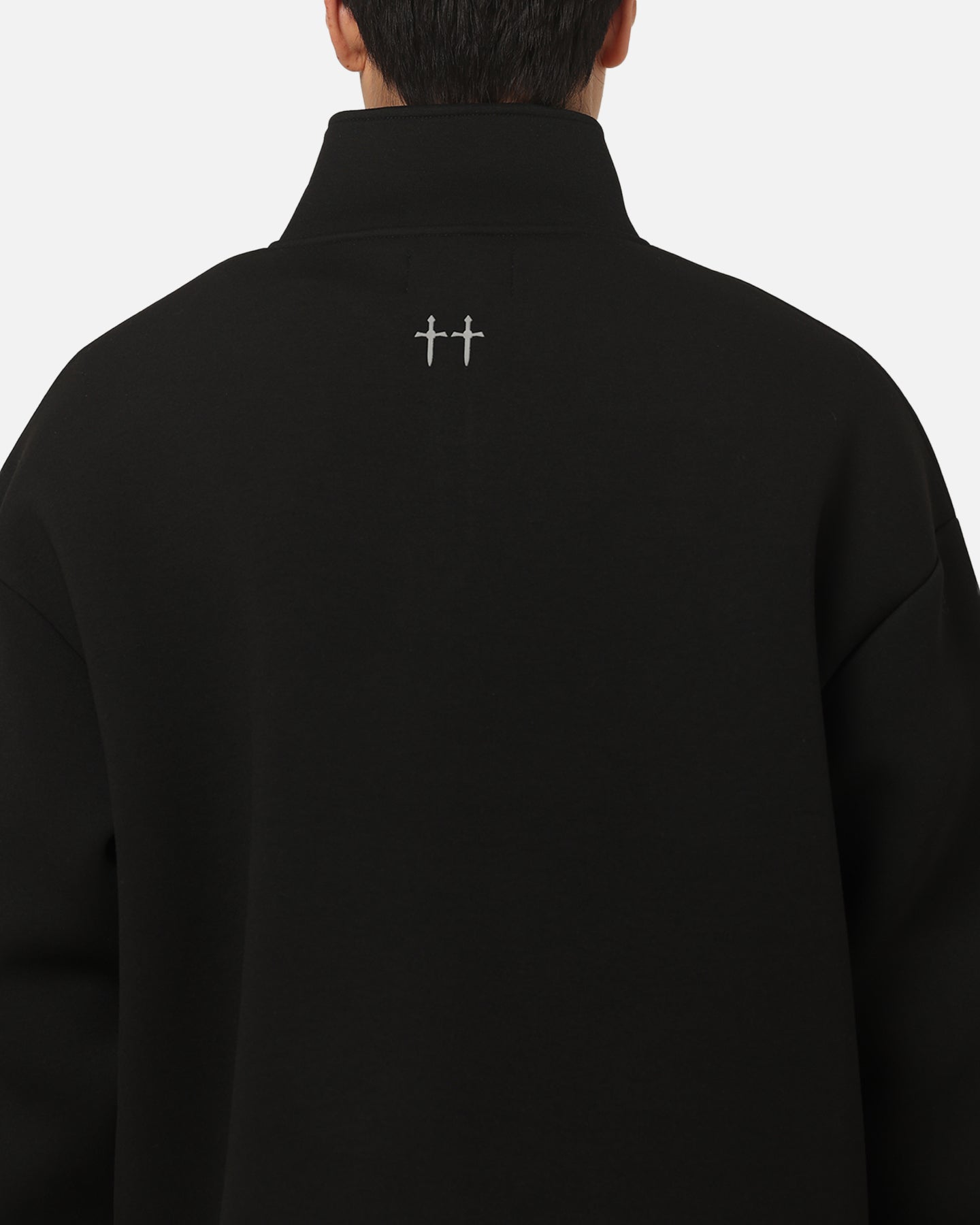 Saint Morta Athltc Quarter Zip Crewneck Black