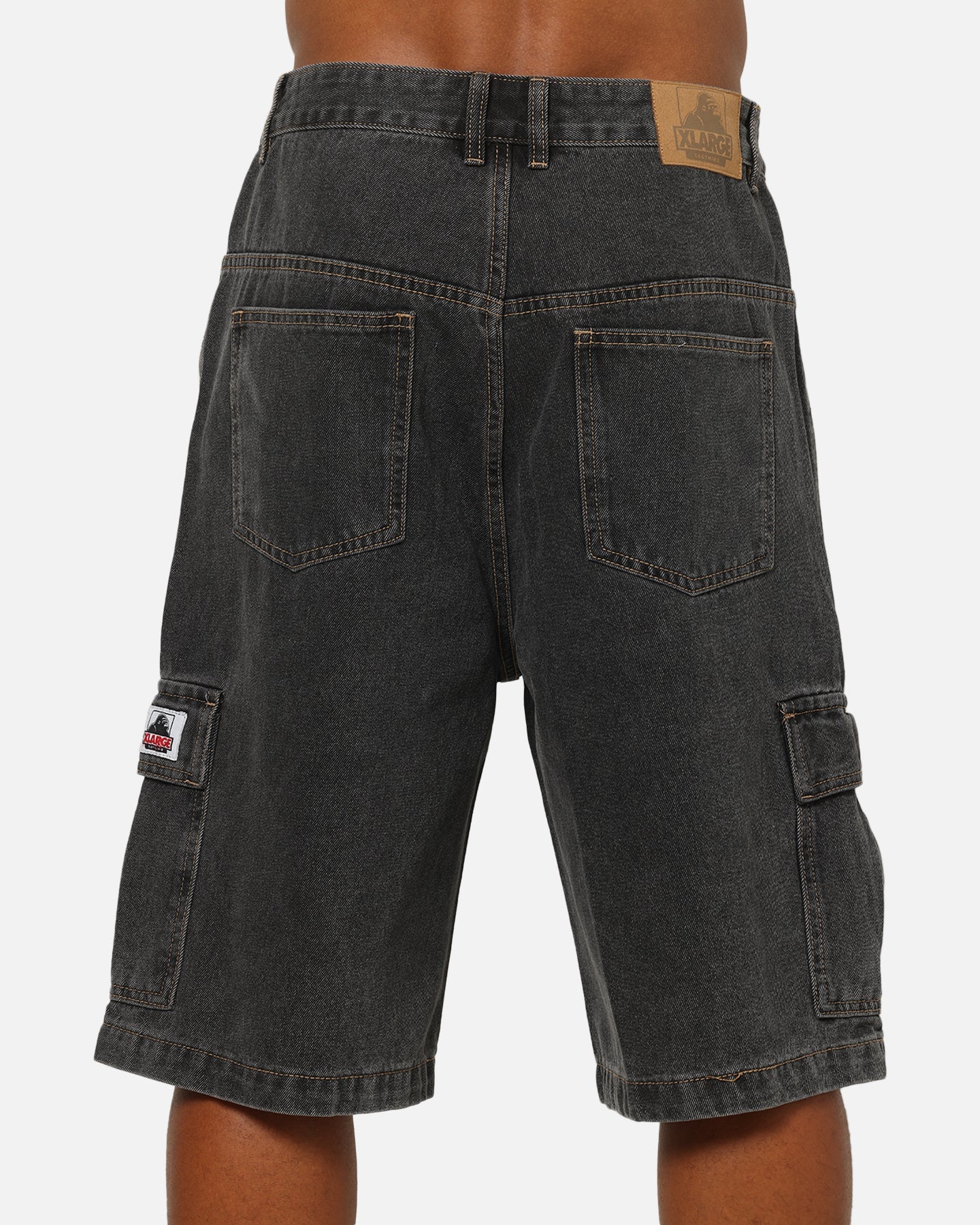 X-Large Baggy Cargo Denim 91 Shorts Washed Black
