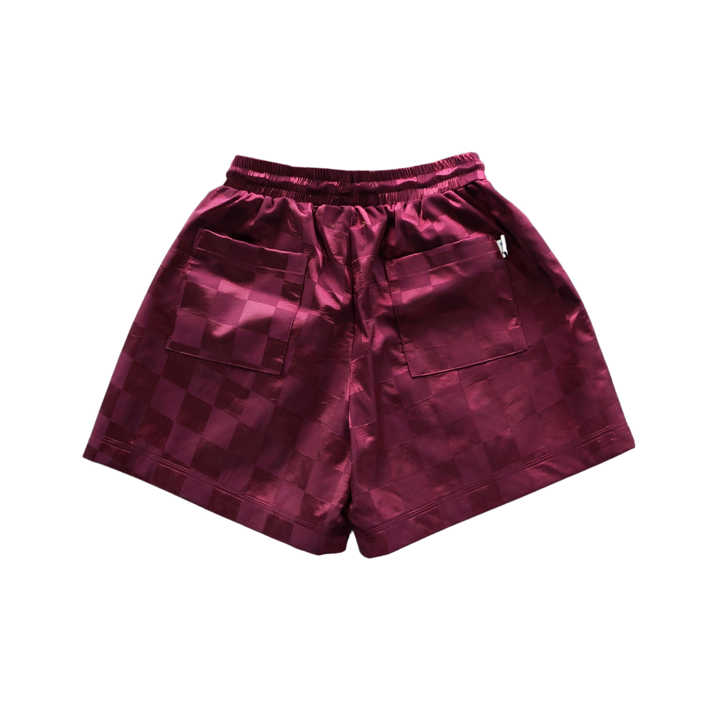 DSM "Checkered" Nylon Shorts (Maroon)