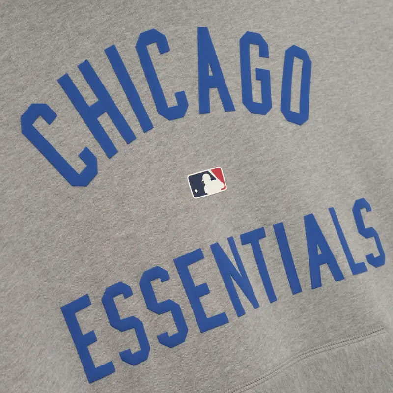 Fear of God Essentials Cubs Sport Hoodie Concrete Heather/Blue