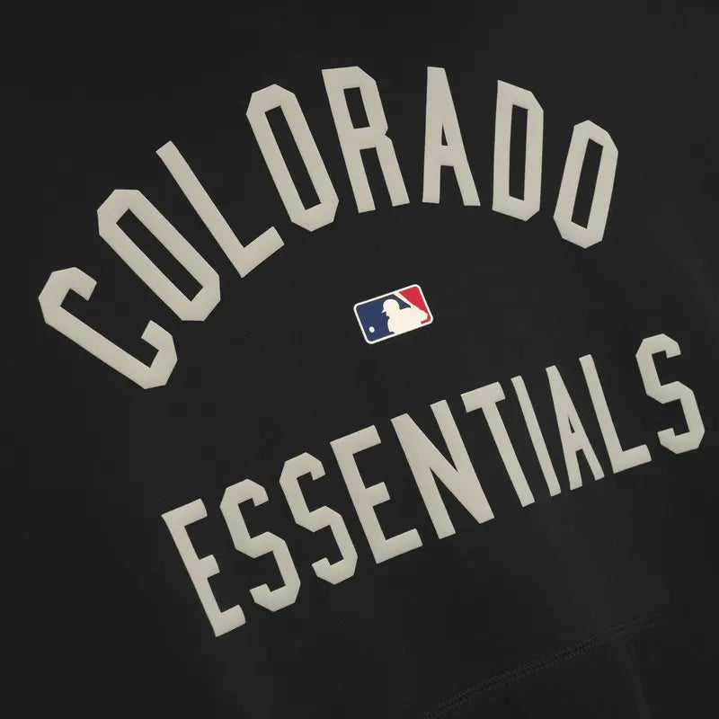Fear of God Essentials Rockies Sport Hoodie Vintage Black/Purple Reign
