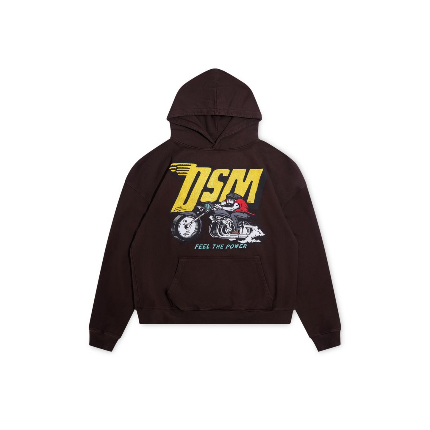 Diet Starts Monday French Terry Biker Hoodie (Brown)