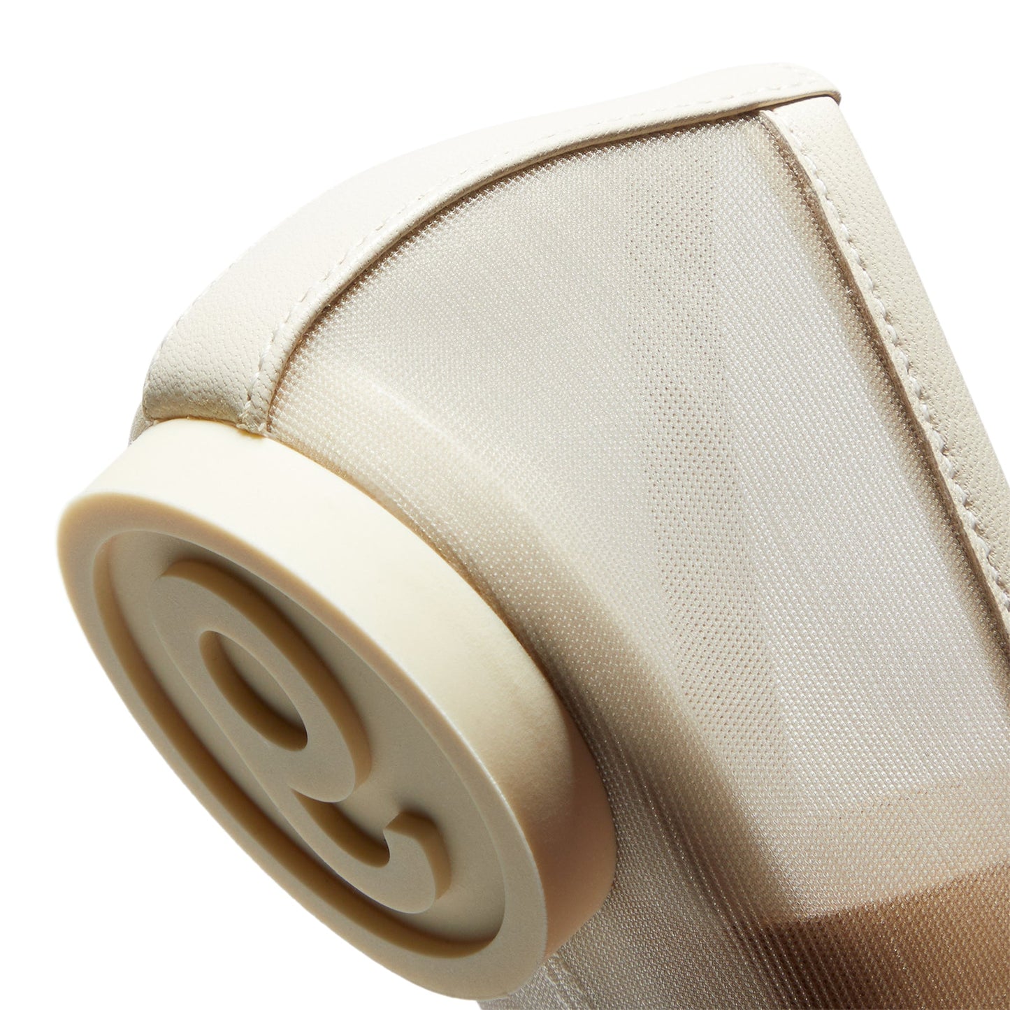 MM6 Maison Margiela Anatomic Numeric Ballerinas (Bleached sand)