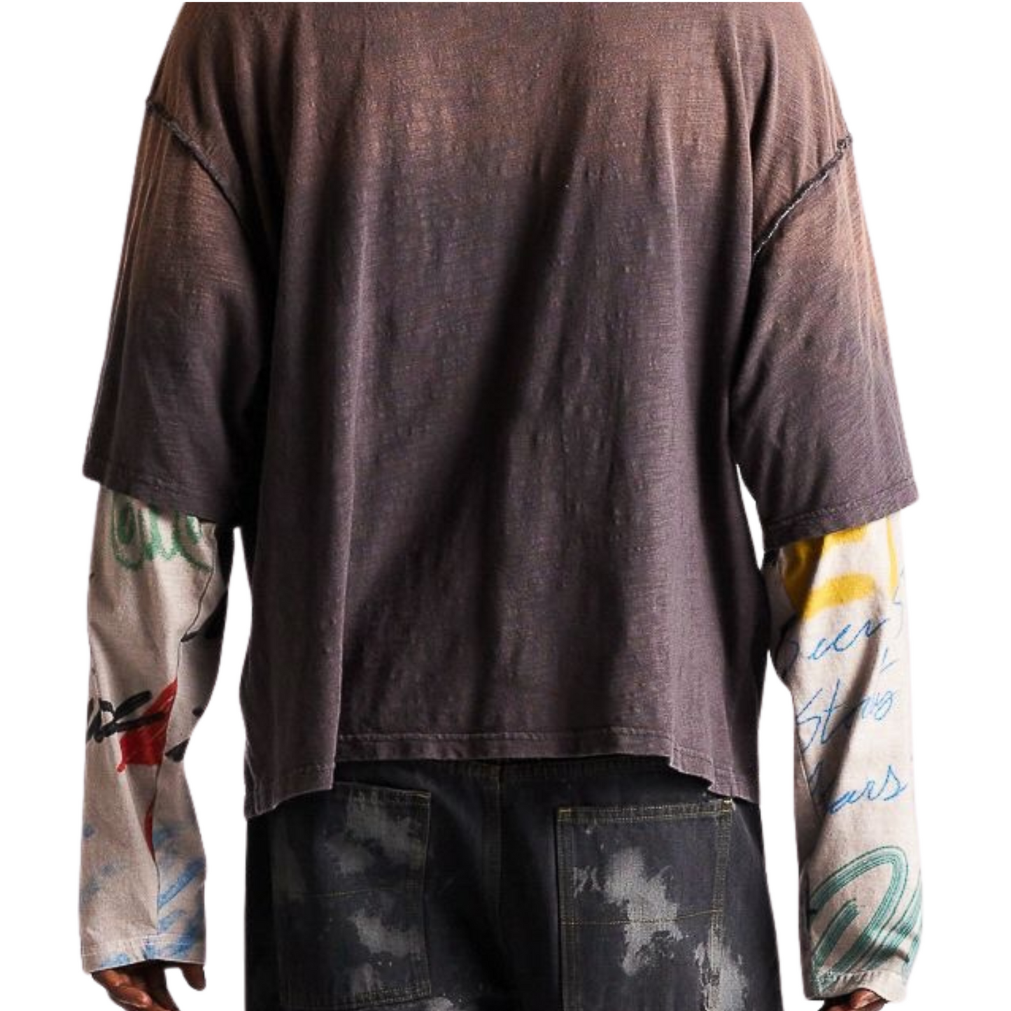 DSM "Double Layer Skull" Tee - Vintage Black/Multi