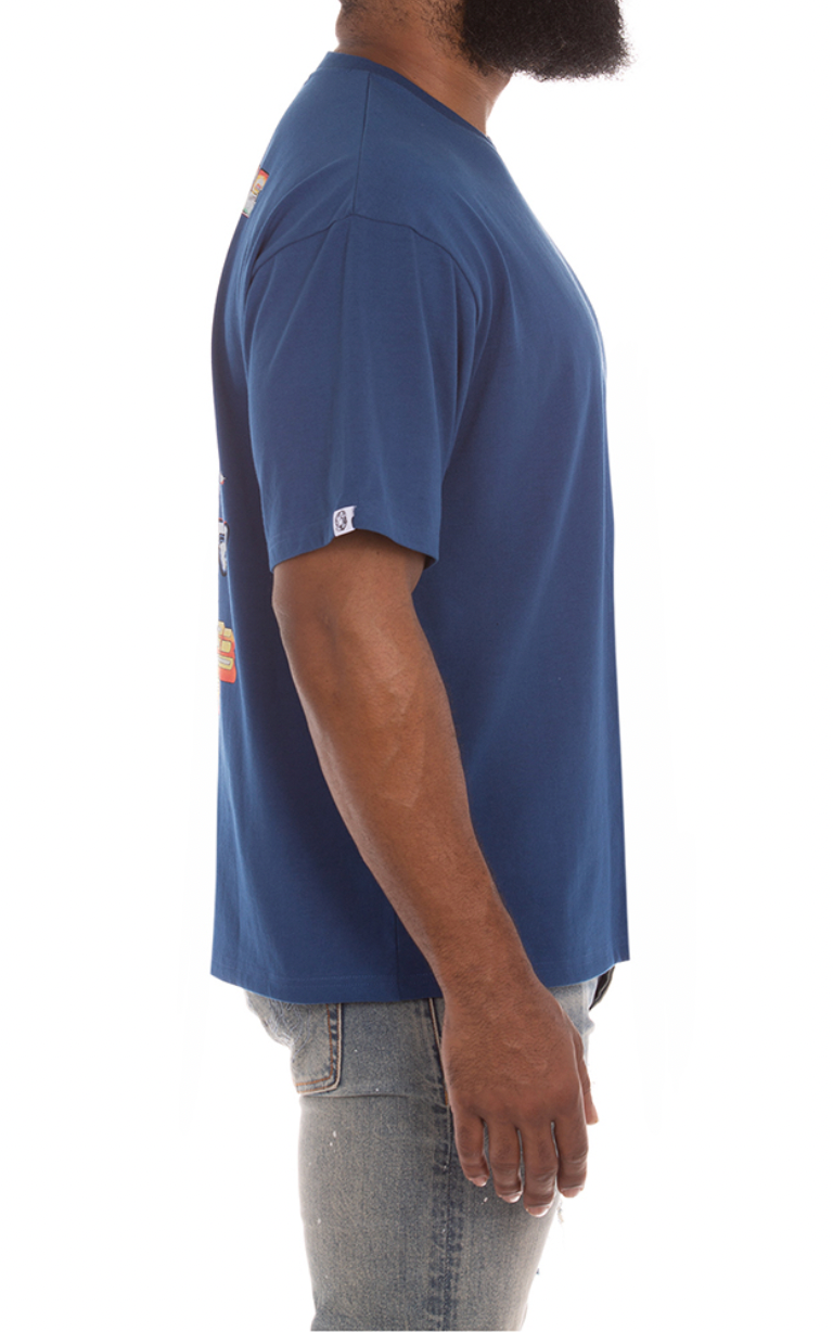 Billionaire Boys Club Insignia SS Knit Tee (Cropped Fit) (Navy Peony)