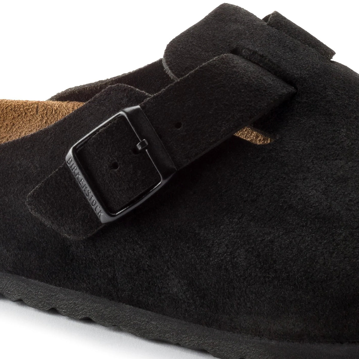 Birkenstock Boston Soft Footbed Suede Black