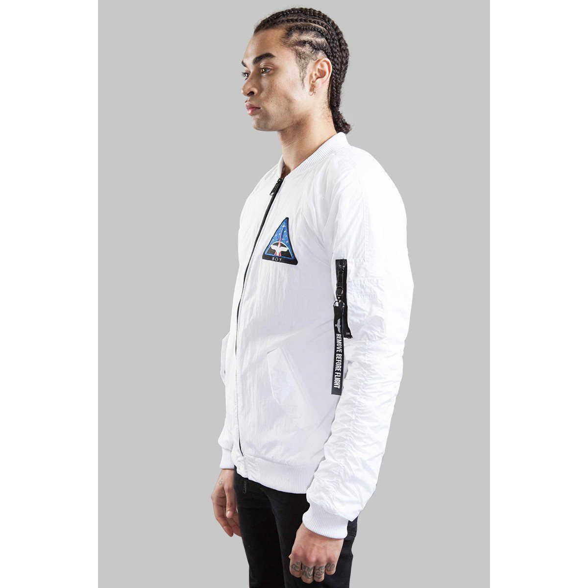 BOY LONDON BOY SPACE BOMBER JACKET WHITE BOYL1587-WHT