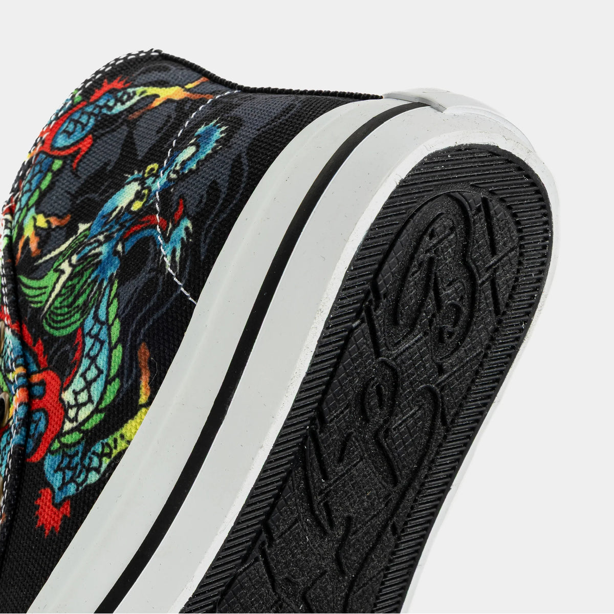 Ed Hardy Dragon Tattoo High Top Black White (PS)