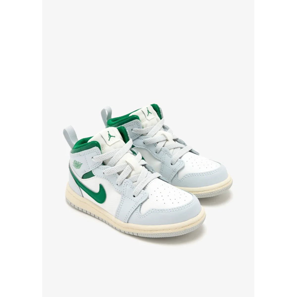 Jordan 1 Mid Summit White Pure Platinum Sail Pine Green (TD)