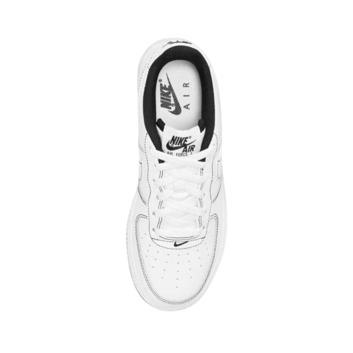 Nike Air Force 1 Low 07 Contrast Stitch White Black (GS)