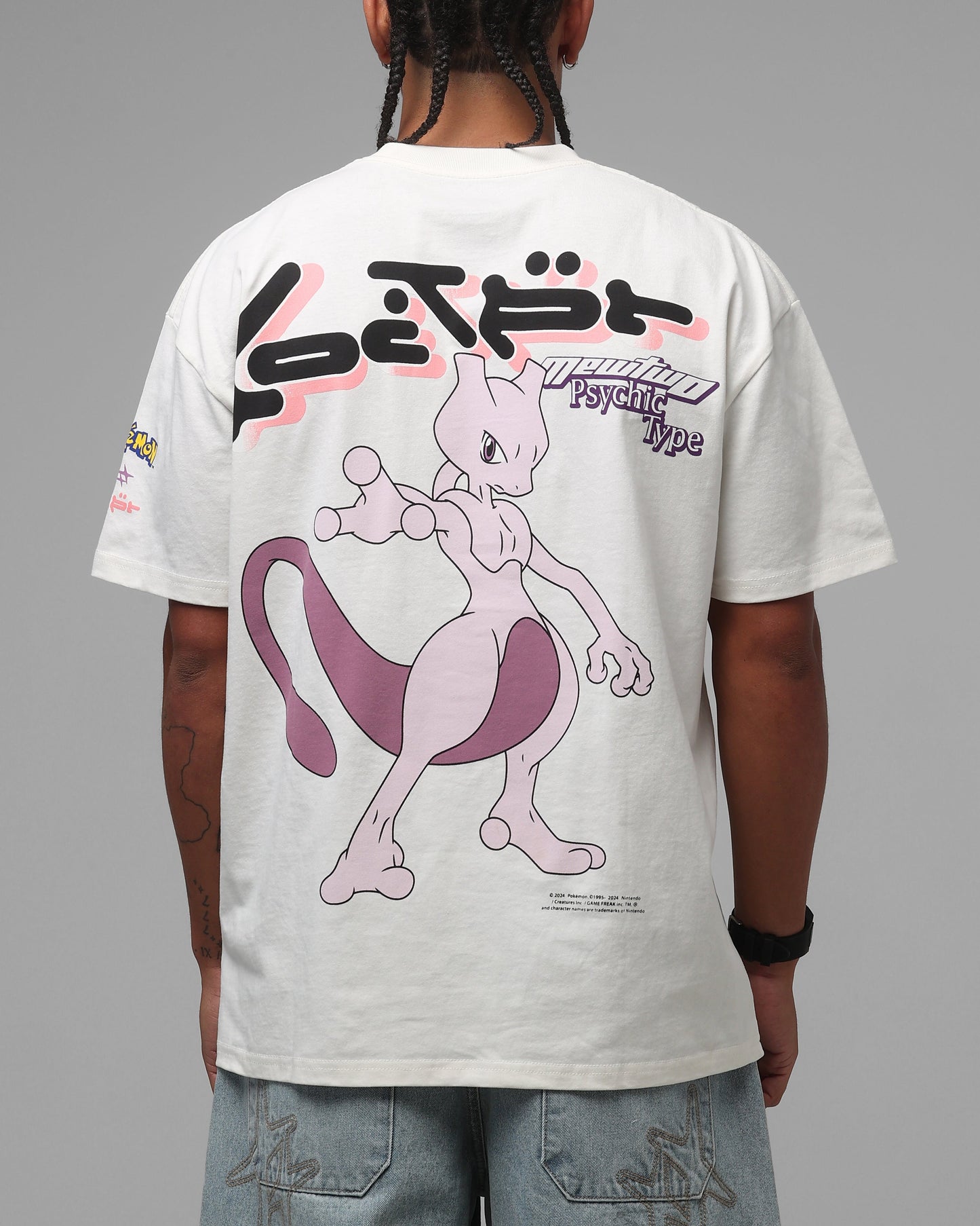 Pokémon By Loiter Mewtwo Heavyweight T-Shirt Off White