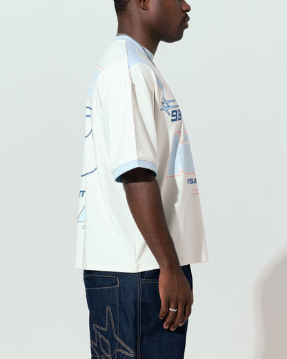 Loiter Tournament Jersey Off White/Blue