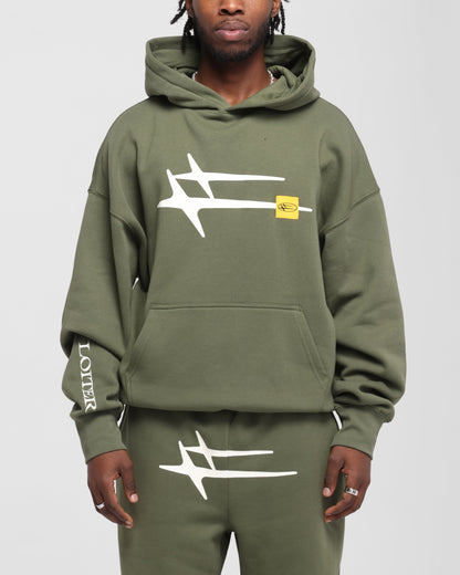Loiter Hybrid Premium Hoodie Olive