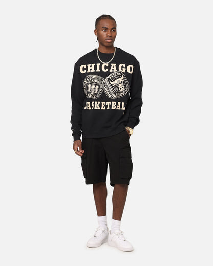 Mitchell & Ness Chicago Bulls Rings Crewneck Black