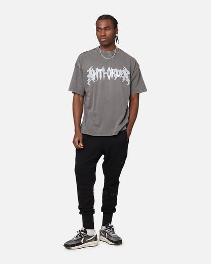 The Anti Order New Dawn Mock Neck T-Shirt Washed Charcoal