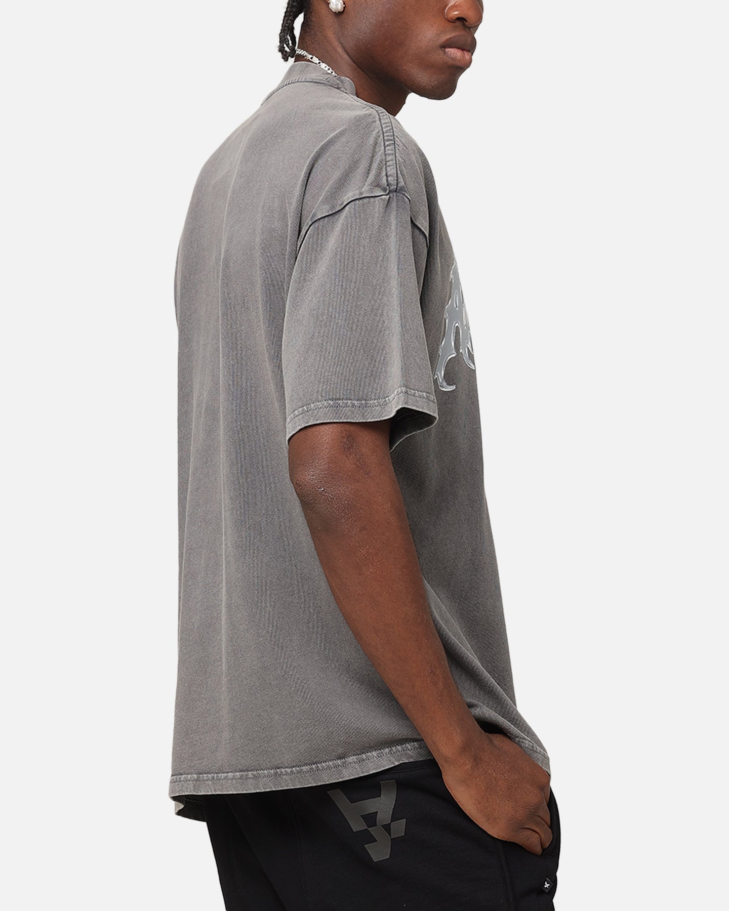 The Anti Order New Dawn Mock Neck T-Shirt Washed Charcoal