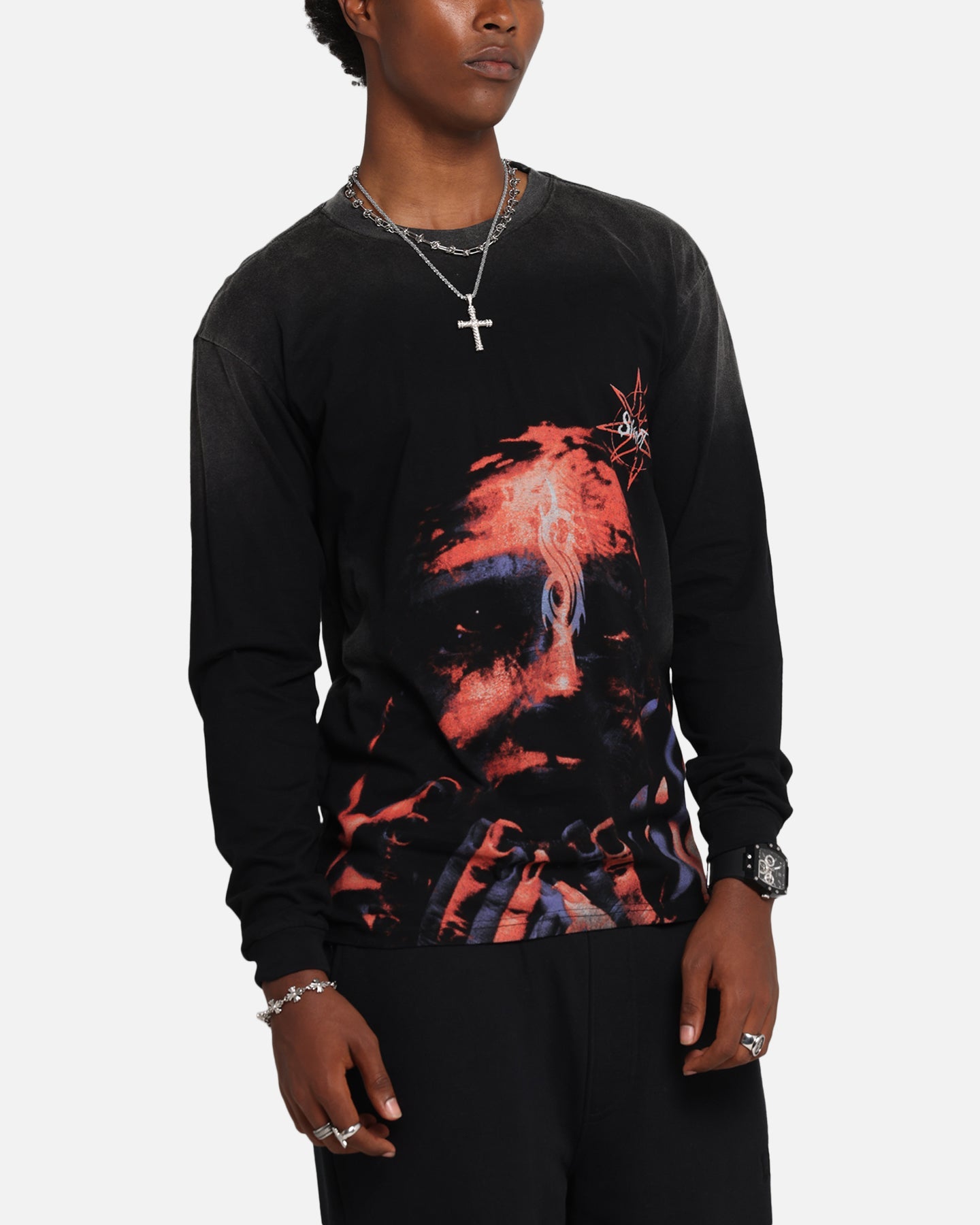 Slipknot Slipknot Long Sleeve T-Shirt Washed Black