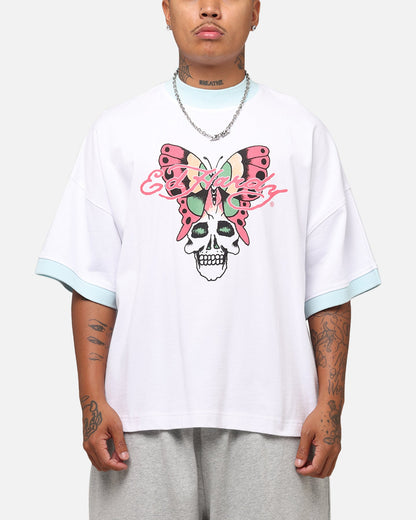 Ed Hardy Butterfly Ringer T-Shirt White
