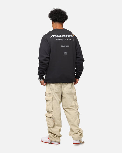 Mitchell & Ness X Mclaren Oscar Piastri Helmet Crewneck Faded Black