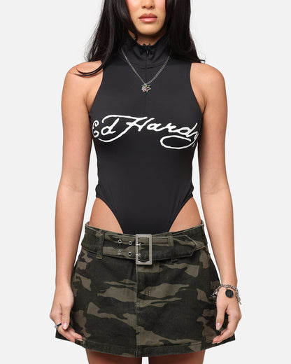 Ed Hardy Women's Logo Bodysuit Black