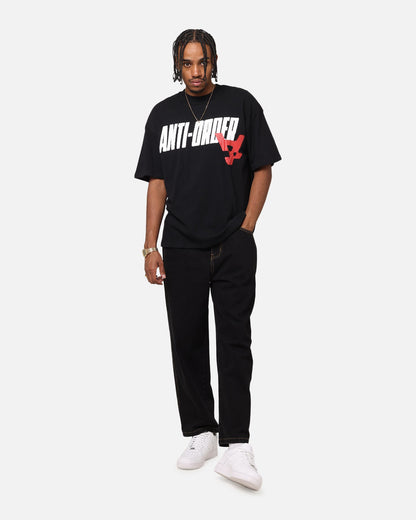 The Anti Order Anti Stacked Drop Shoulder T-Shirt Black