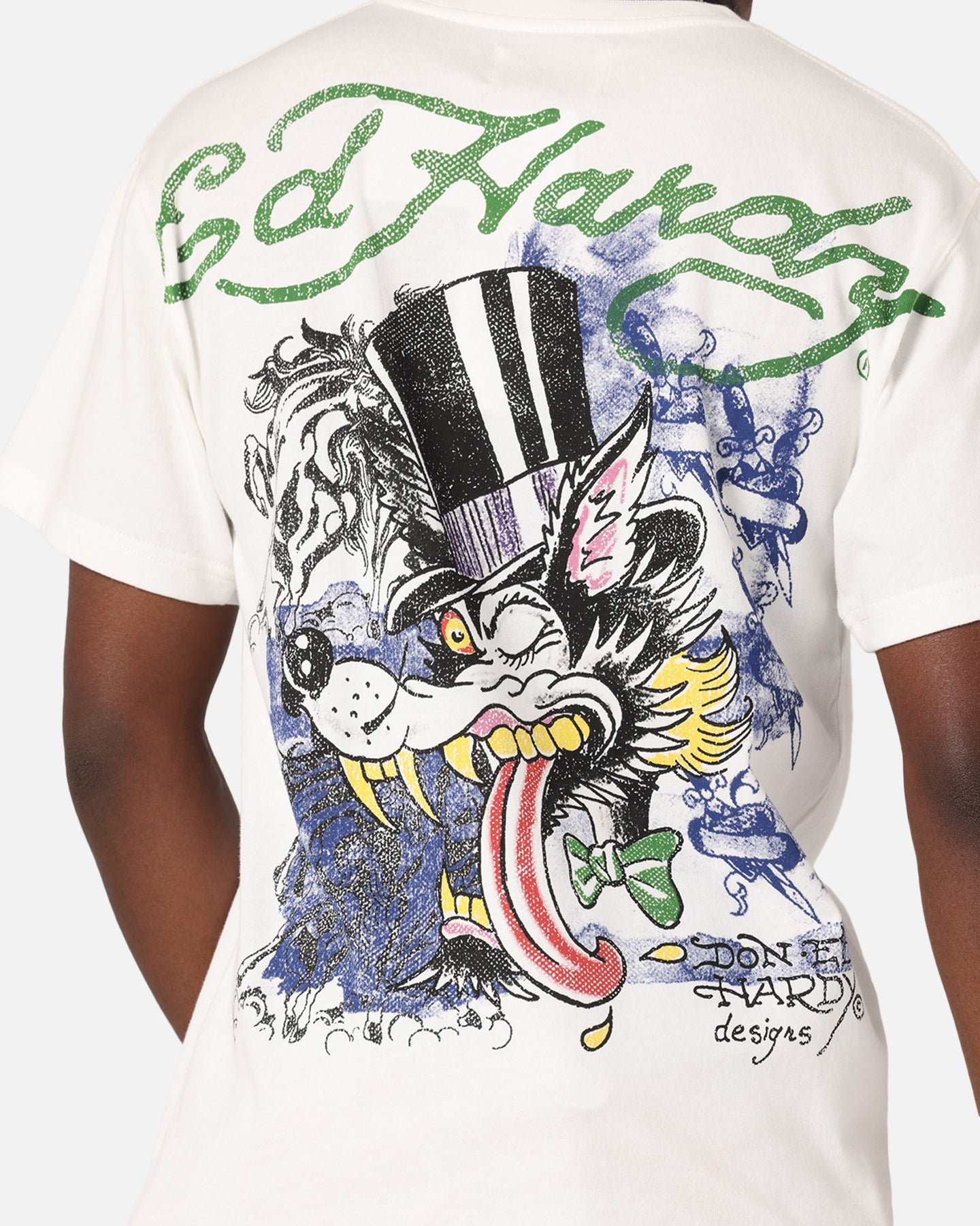 Ed Hardy Wolf Vintage T-Shirt Off White