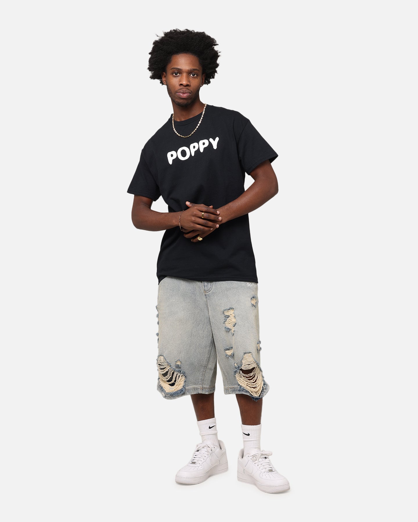 Poppy Negative Spaces T-Shirt Black