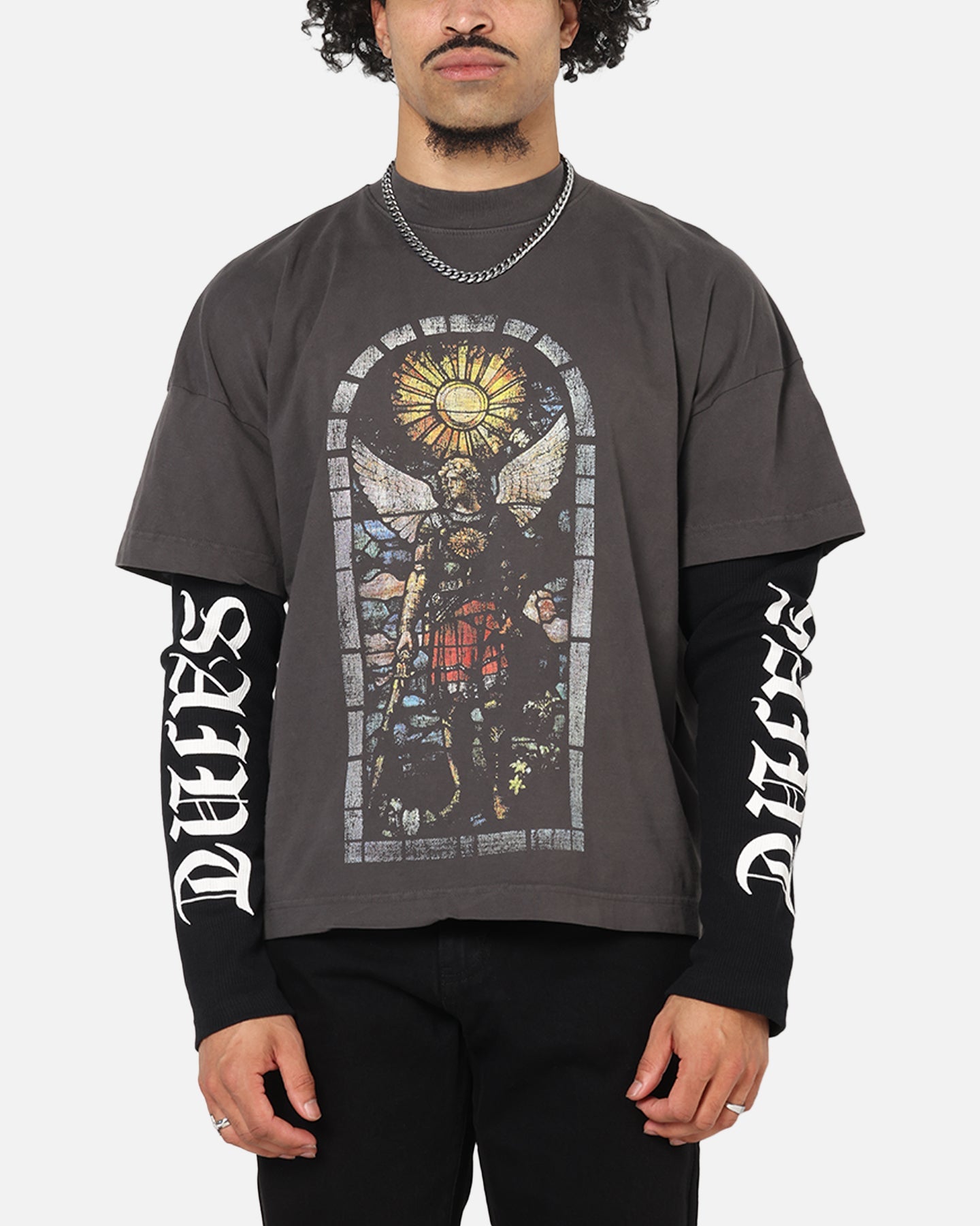 Saint Morta Kingdomcome Long Sleeve T-Shirt Washed Charcoal