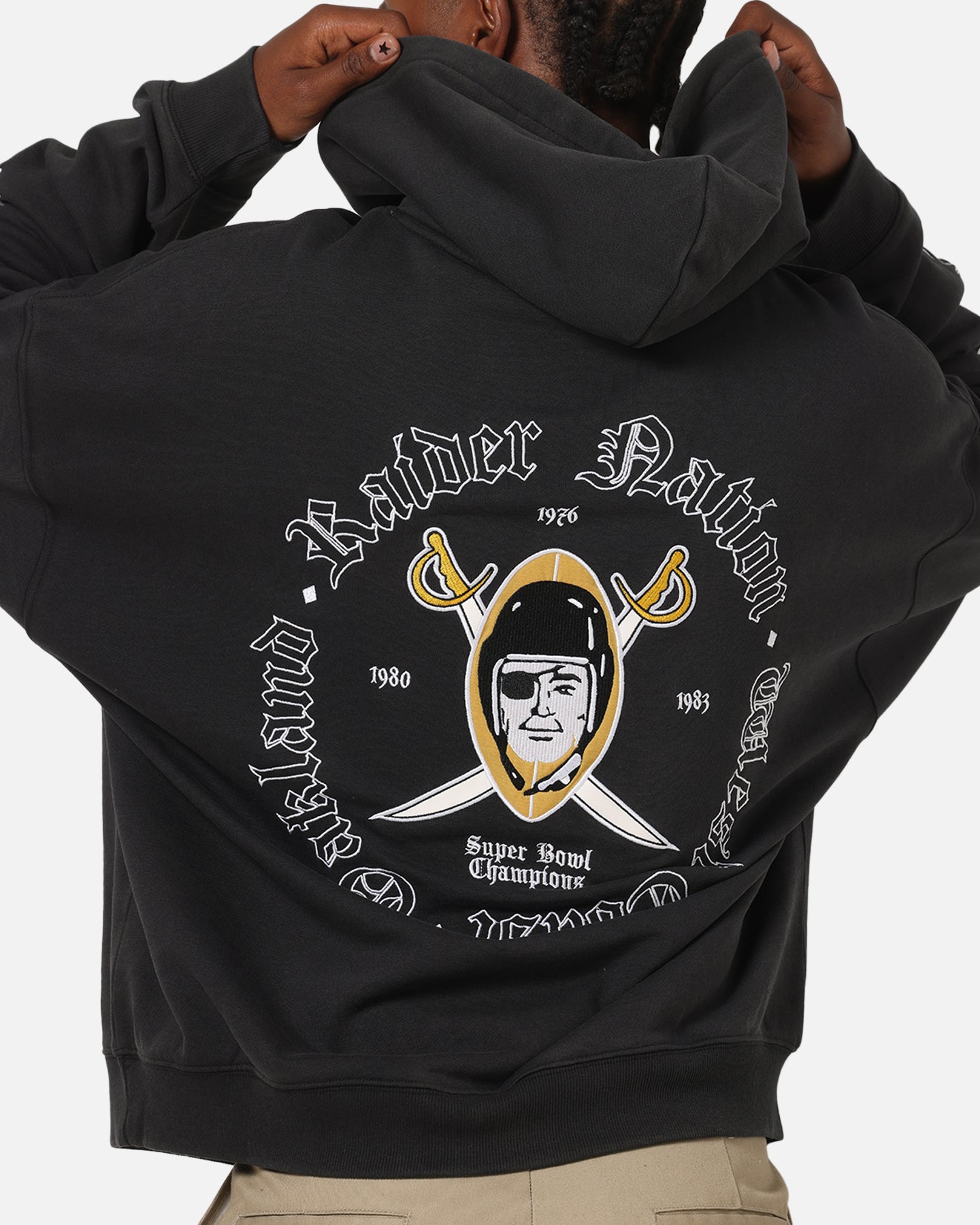 Mitchell & Ness Las Vegas Raiders Nation Hoodie Black