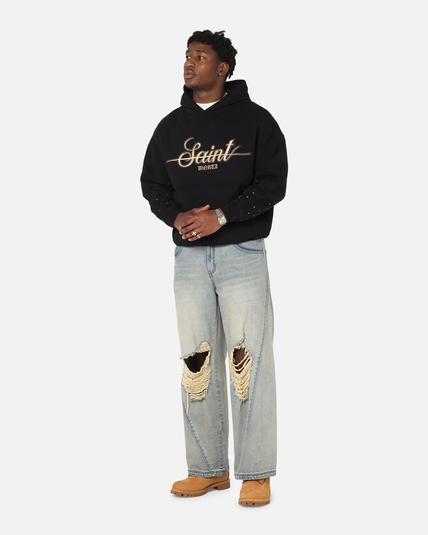 Saint Morta Rodeo Drive Boxy Hoodie Black
