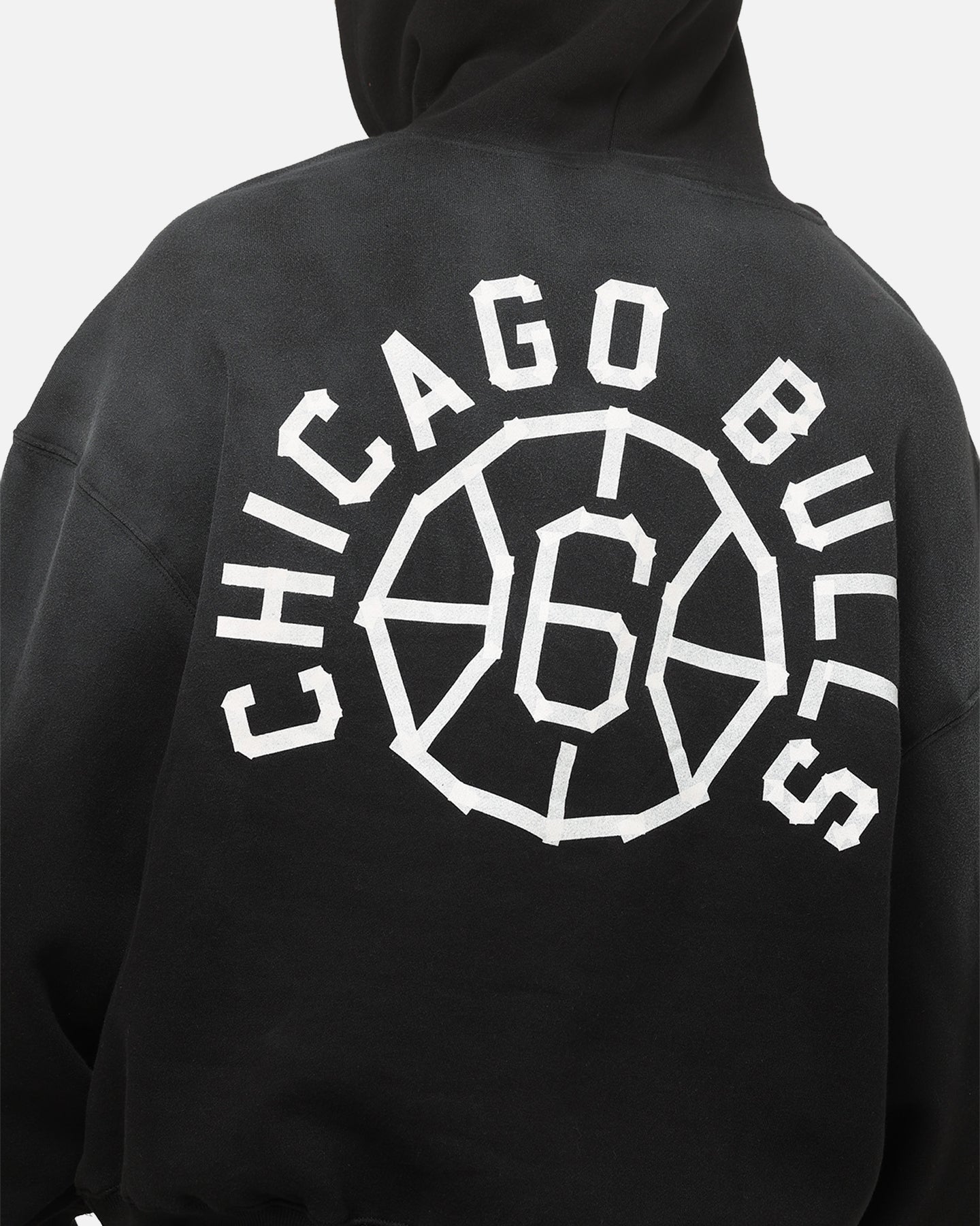 Mitchell & Ness Chicago Bulls Tape Hoodie Black