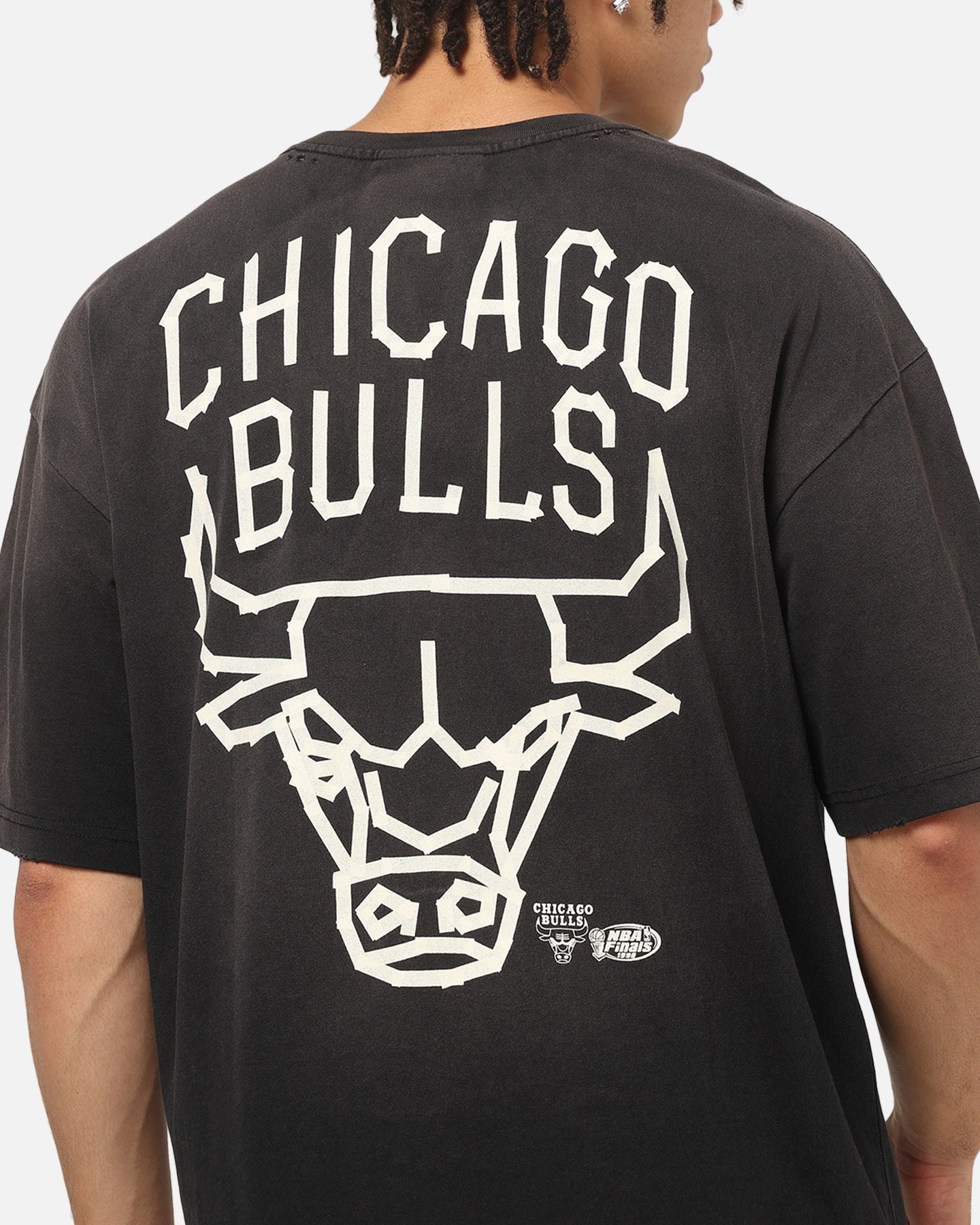 Mitchell & Ness Chicago Bulls Tape T-Shirt Black