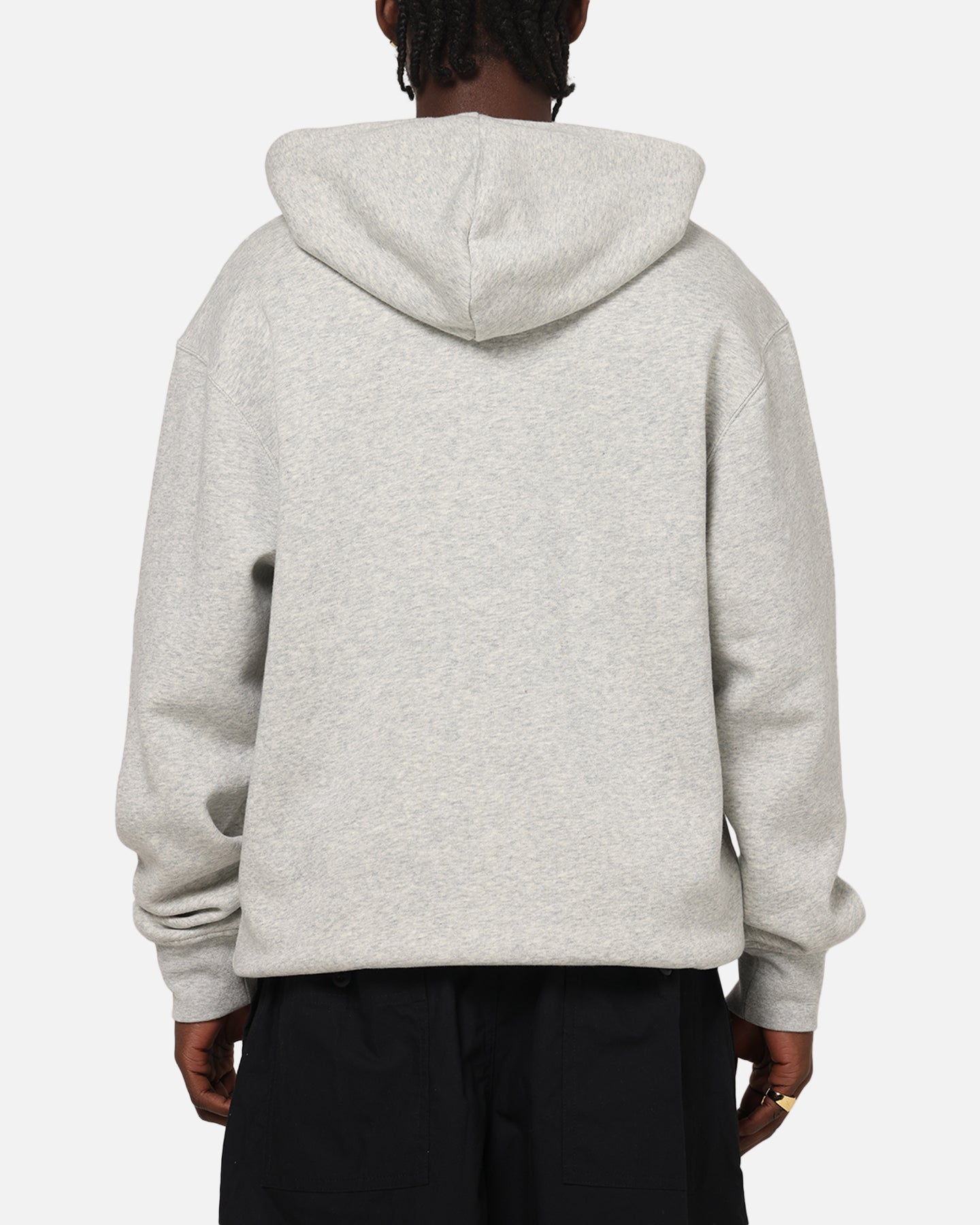 Jordan Brooklyn Fleece Pullover Hoodie Grey Heather/White
