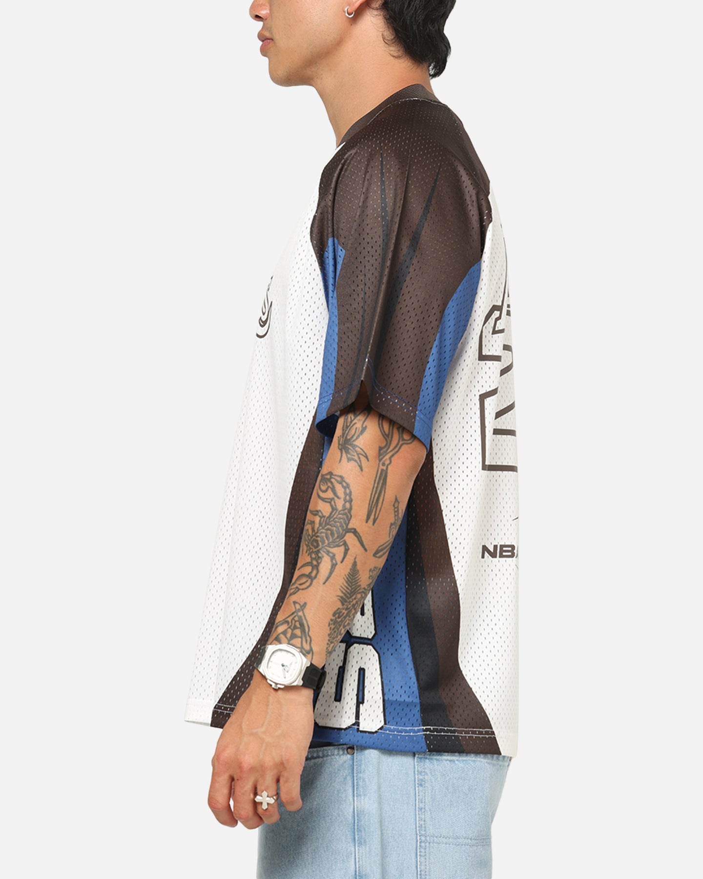 Mitchell & Ness Los Angeles Lakers Warehouse Rave Jersey White/Brown