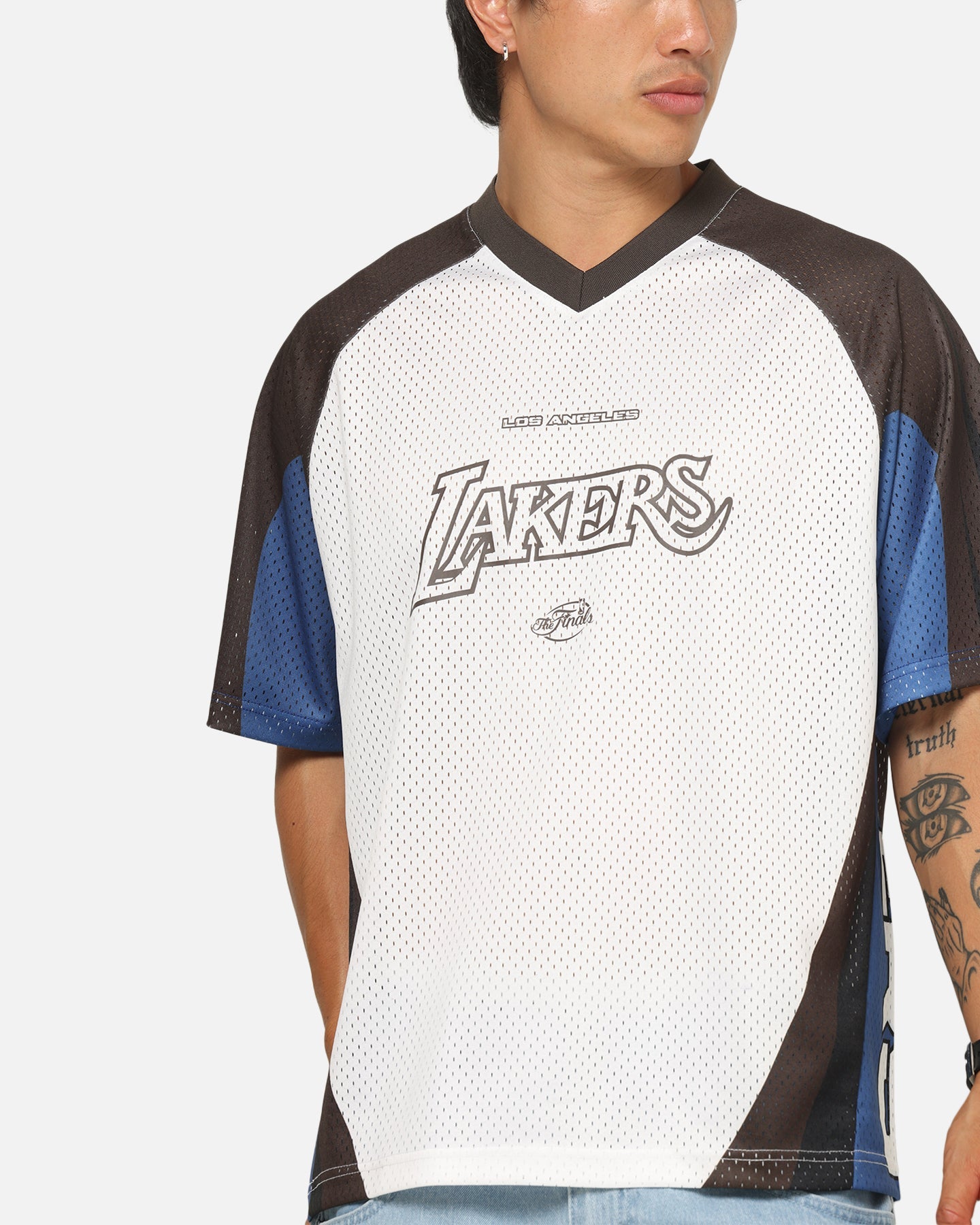 Mitchell & Ness Los Angeles Lakers Warehouse Rave Jersey White/Brown