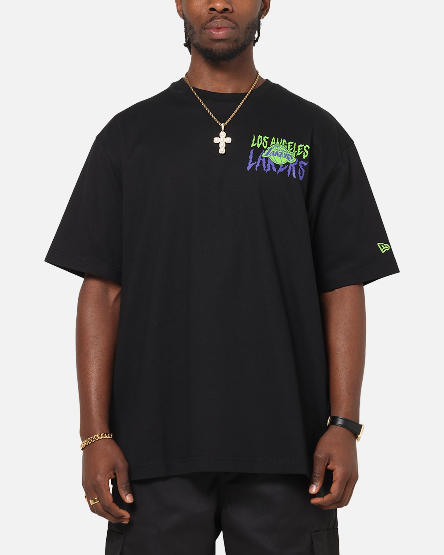 New Era Los Angeles Lakers Drip T-Shirt Black