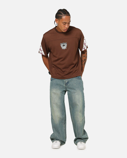 Mitchell & Ness Las Vegas Raiders Beastmode Boxy Mesh T-Shirt Chocolate Brown