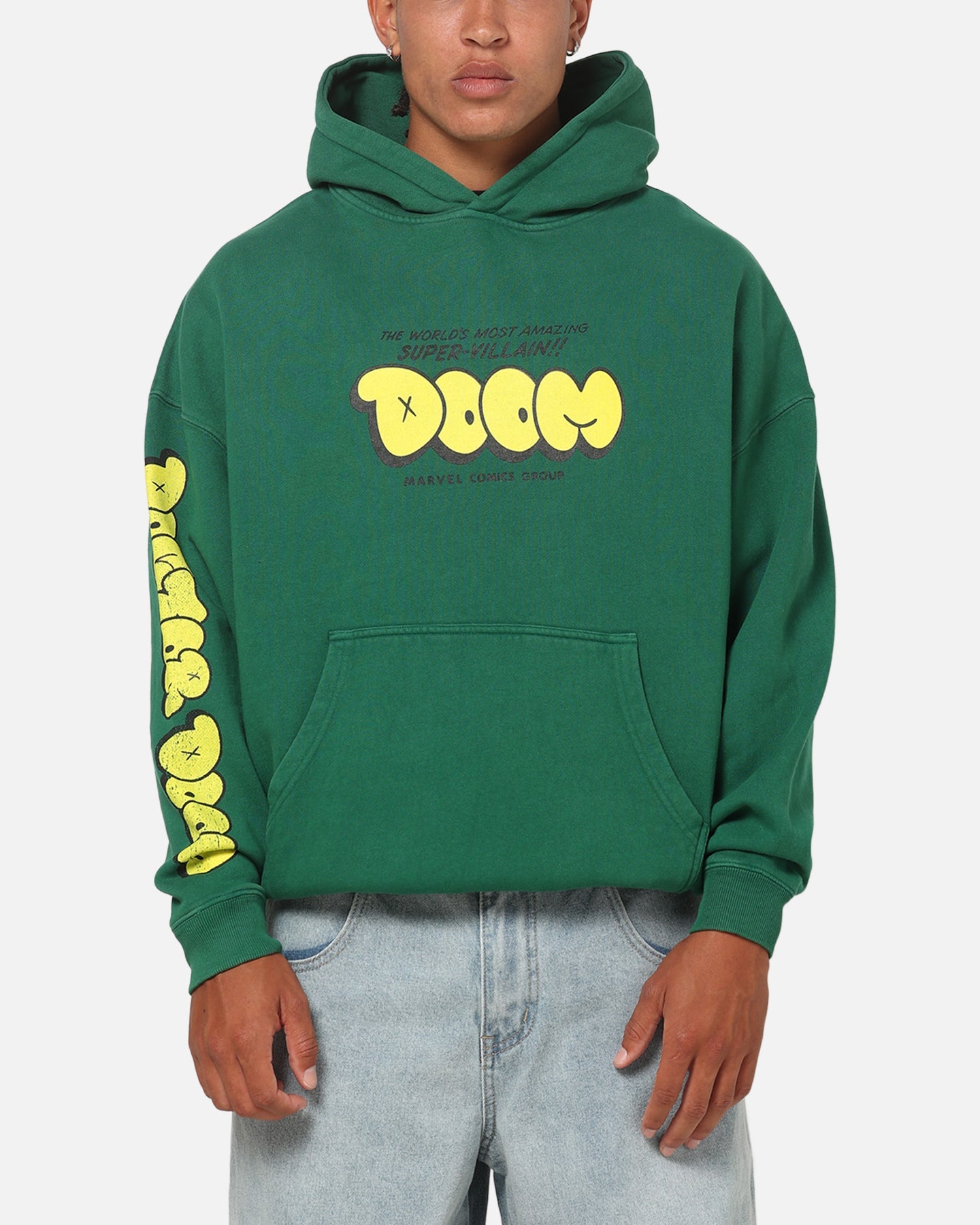 73Studio Marvel Fantastic Four Doctor Doom Villain Hoodie Forest Green