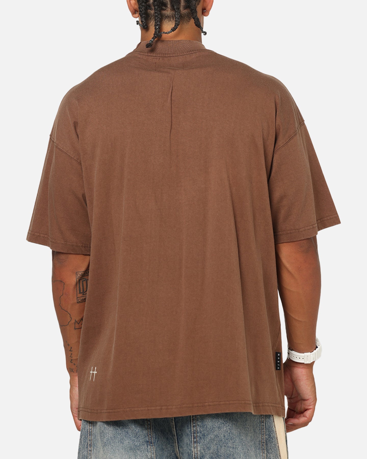 Saint Morta Pearl Script T-Shirt Washed Brown