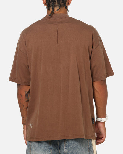 Saint Morta Pearl Script T-Shirt Washed Brown