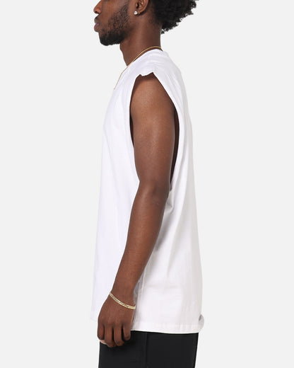 Carre Panelled Muscle T-Shirt White
