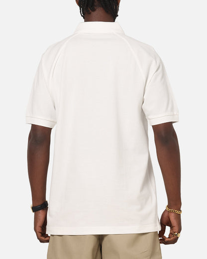 Fred Perry Crepe Pique Zip Neck Polo Shirt Snow White