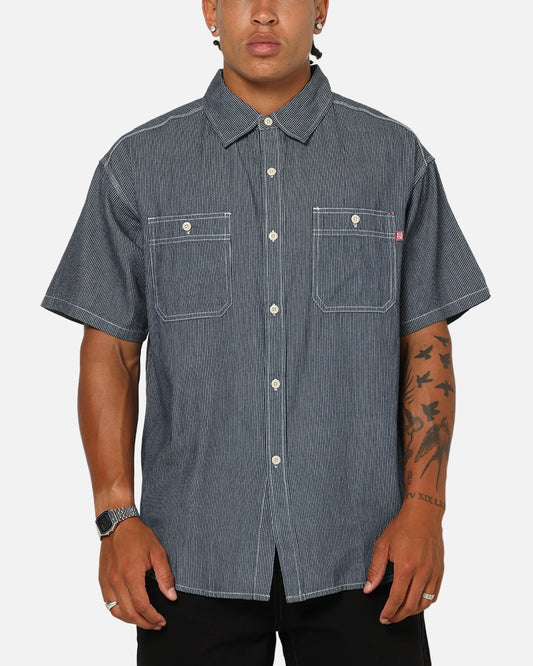 S Double Union Work Button Up Shirt Stripe
