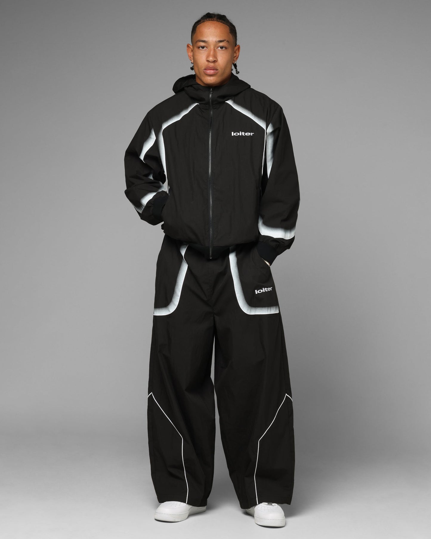 Loiter Spray Day Track Jacket Black